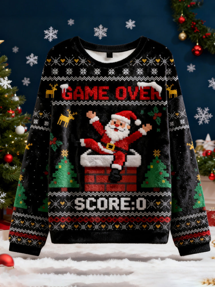 Comstylish Santa Claus Fell Into The Chimney Christmas Ugly Sweater