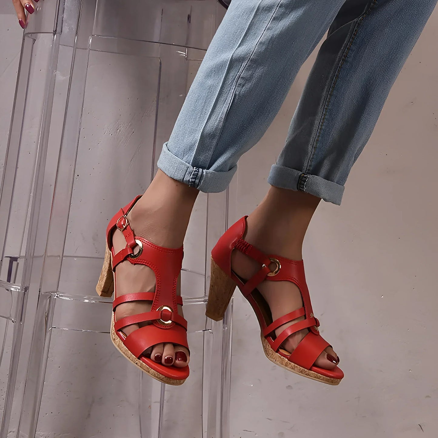 Chic Orthopedic Heels with Unique Design