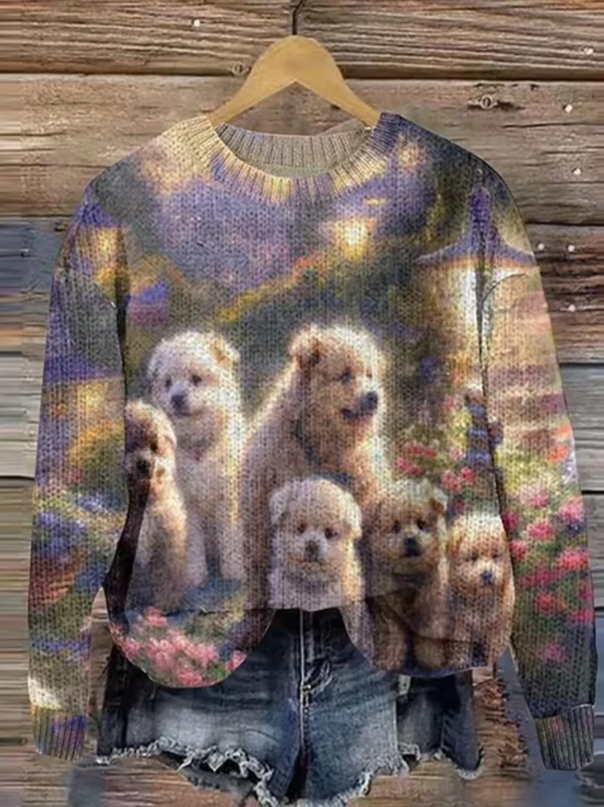 Sulokkaasti suunniteltu Villapaita