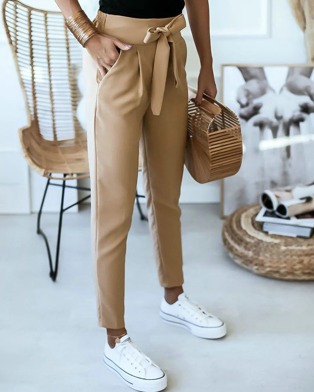 A Vintage Style Trousers with Delicate Timeless Details