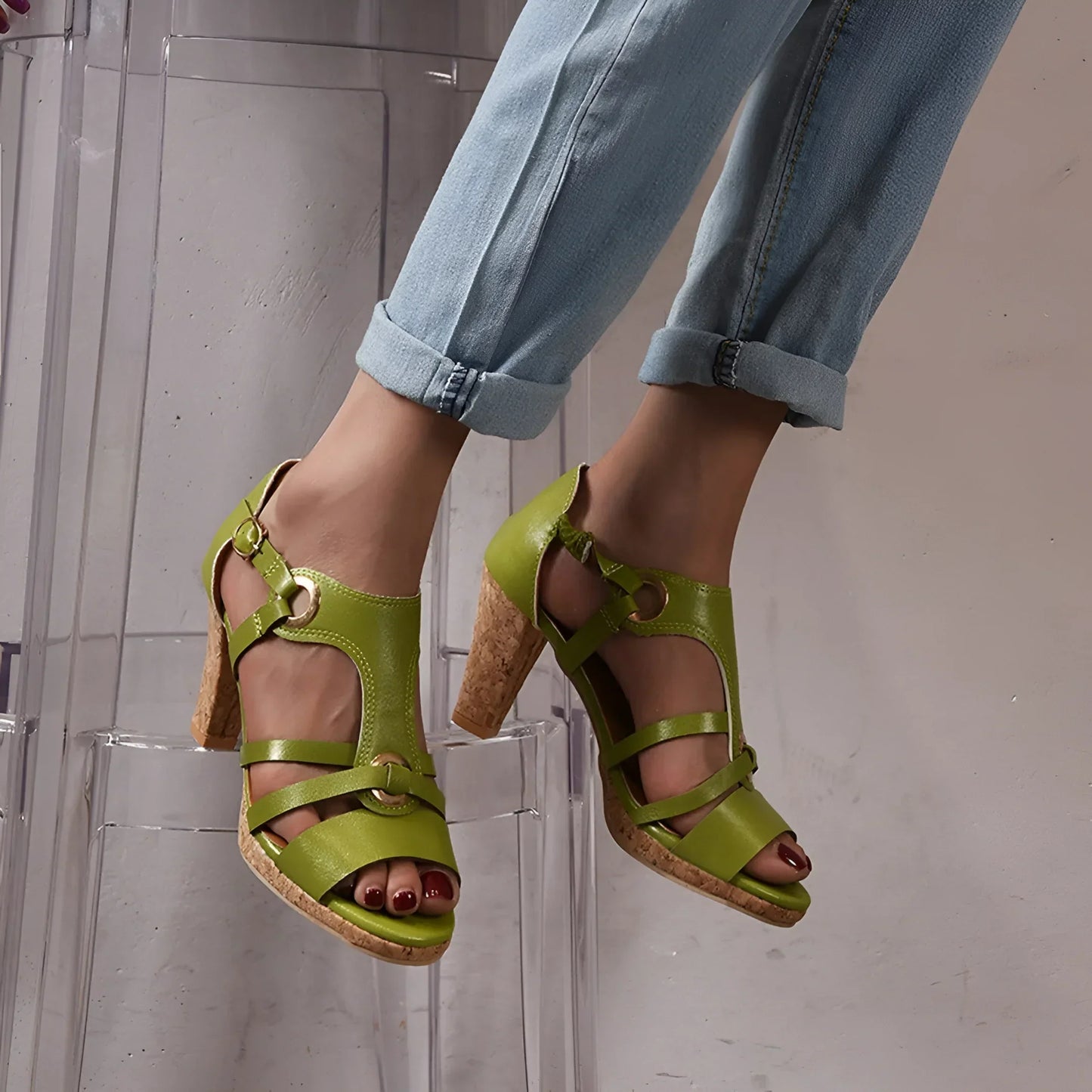 Chic Orthopedic Heels with Unique Design