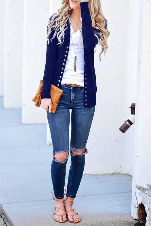 A Vintage Style Cardigan with Delicate Timeless Details
