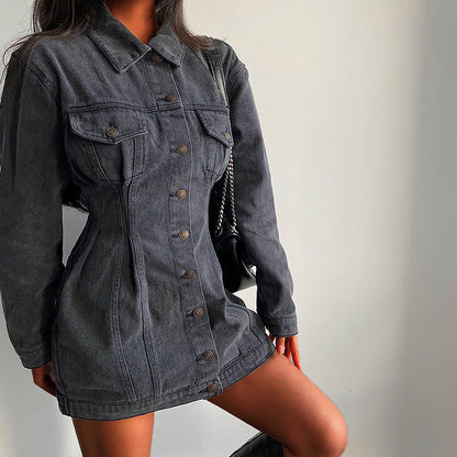Slim Long Sleeves Denim Dress