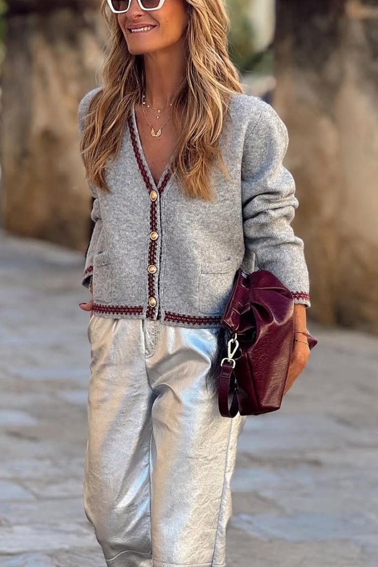 A Vintage Style Cardigan with Delicate Timeless Details