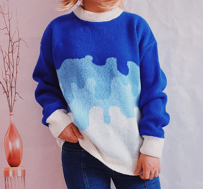 Ajaton vintage-tyyli Villapaita