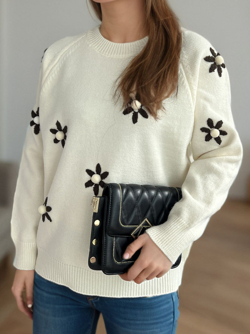 A Vintage Style Sweater with Delicate Timeless Details