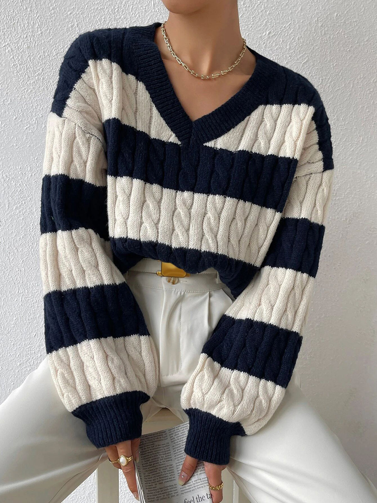 White and navy blue