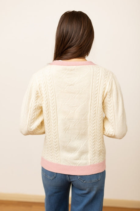 A Vintage Style Sweater with Delicate Timeless Details