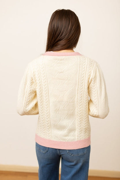 A Vintage Style Sweater with Delicate Timeless Details