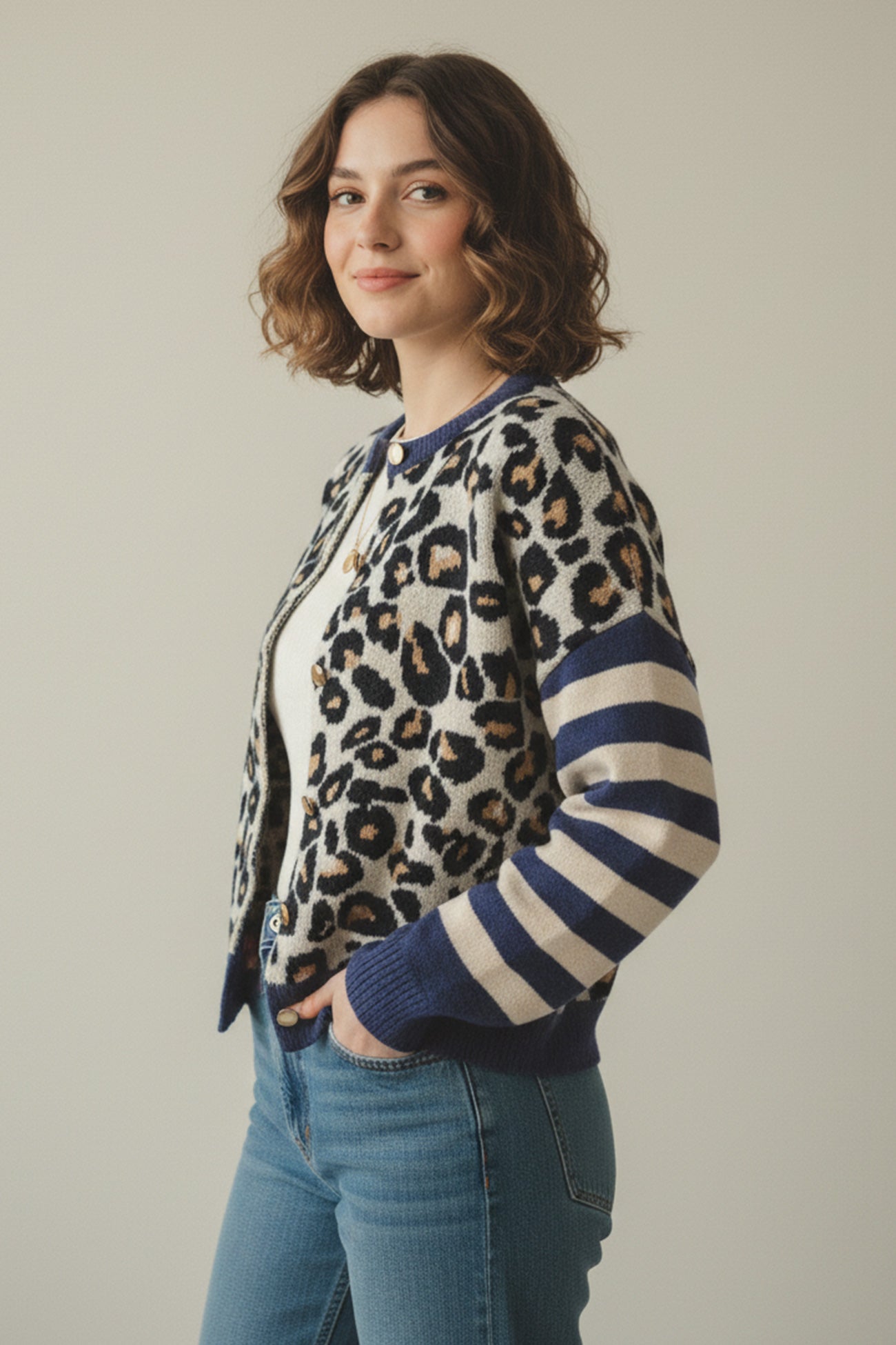 Classic Vintage Cardigan with a Flattering Fit