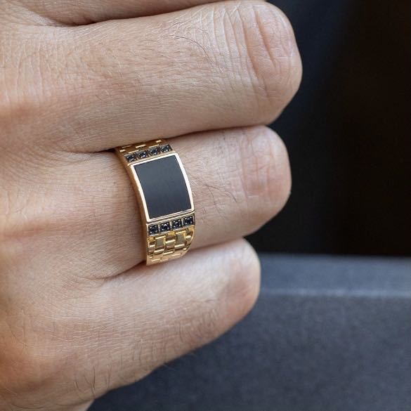 Käsintehty vintage Kulta Sormus