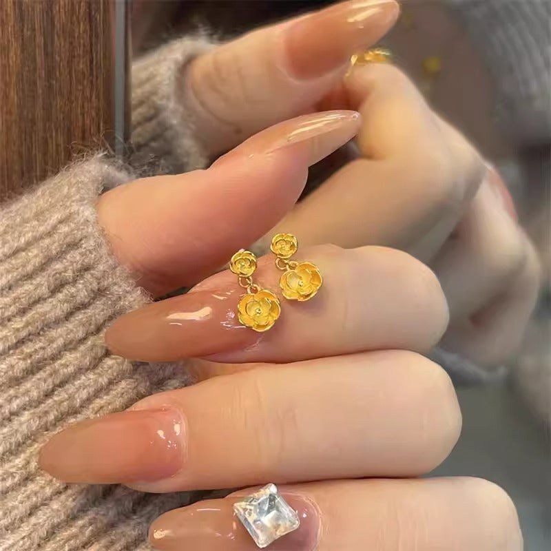 Käsintehty vintage Kulta Korvarengas