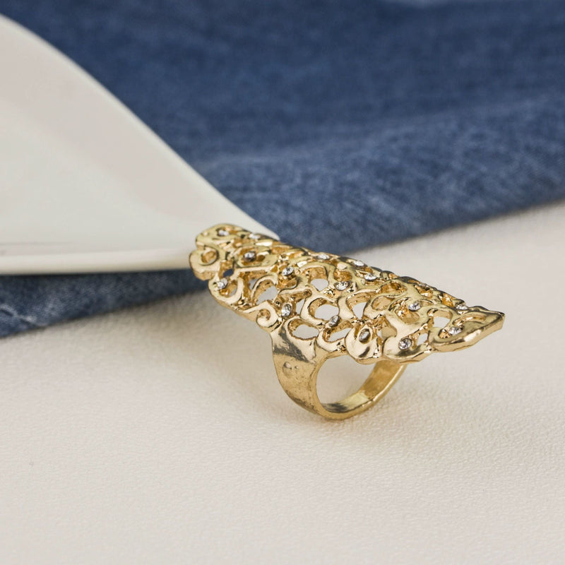 Käsintehty vintage Kulta Sormus