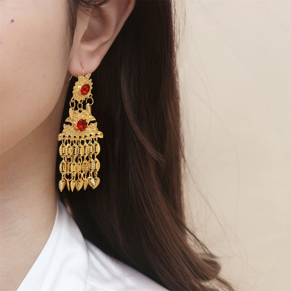 Käsintehty vintage Kulta Korvarengas