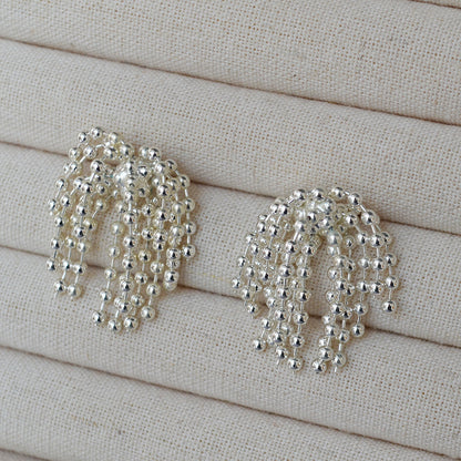 Käsintehty vintage Hopea Korvarengas