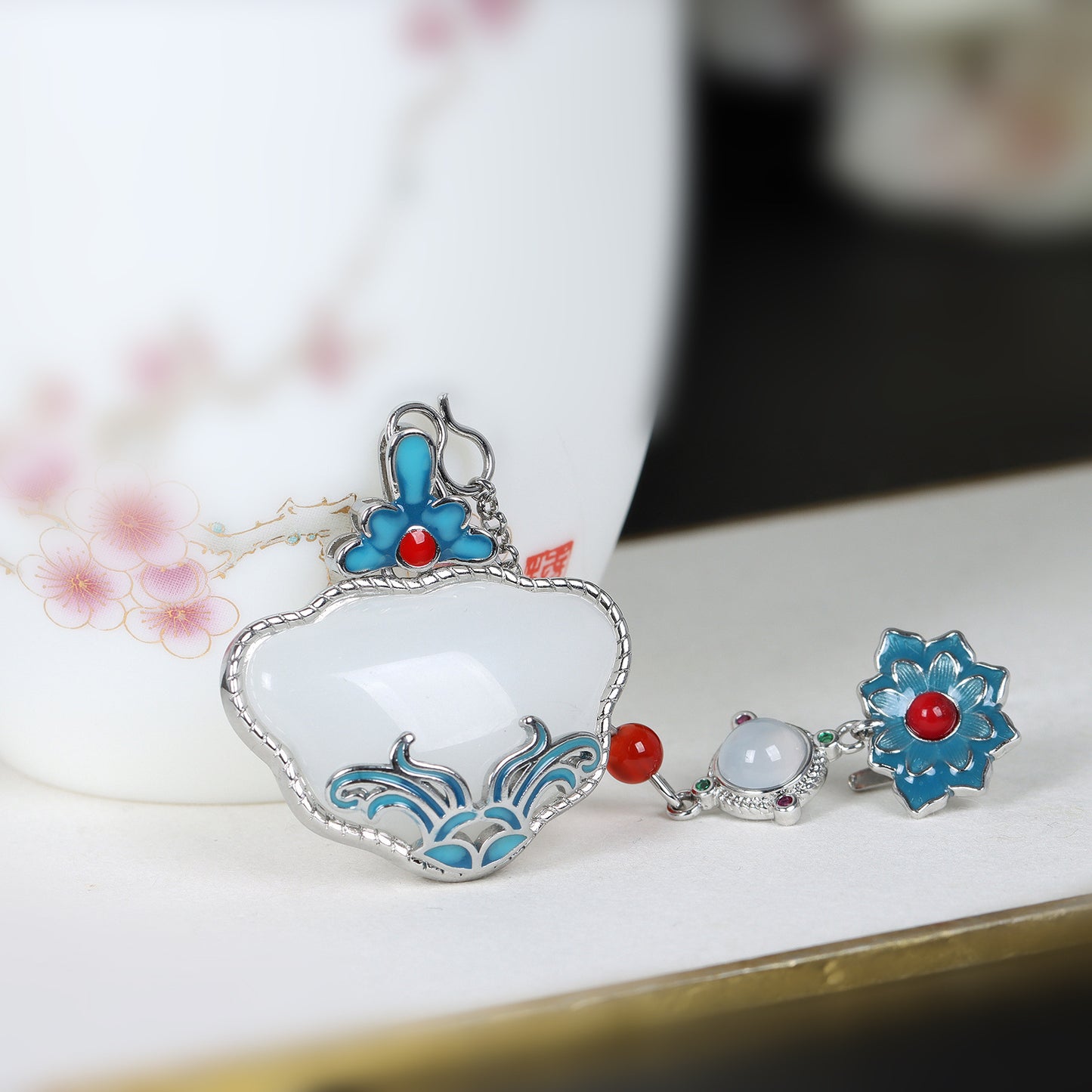 Käsintehty vintage Hopea Riipus