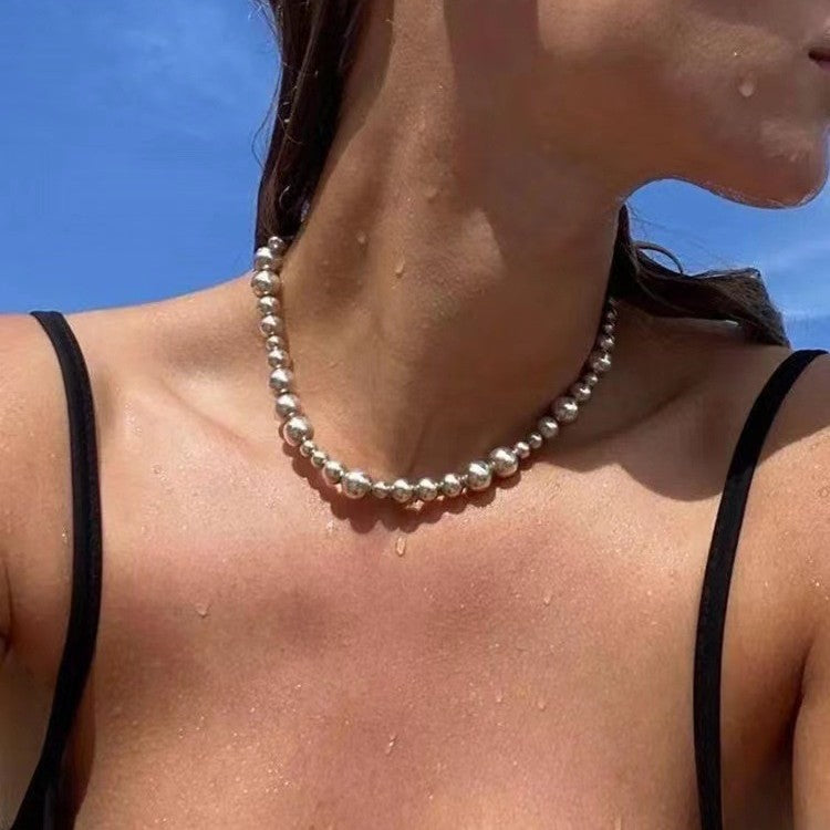 Käsintehty vintage Hopea Kaulakoru