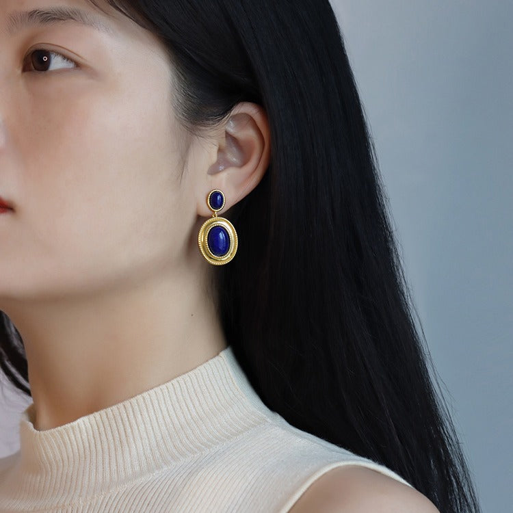 Käsintehty vintage Hopea Korvarengas