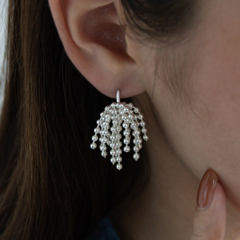 Käsintehty vintage Hopea Korvarengas