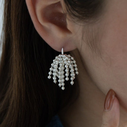 Käsintehty vintage Hopea Korvarengas