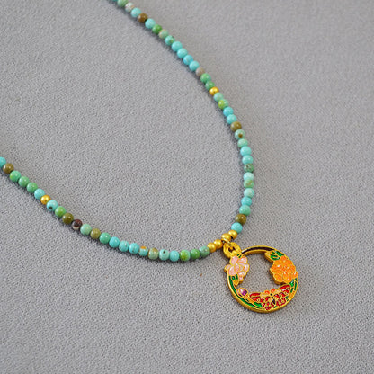 Käsintehty vintage Kulta Kaulakoru