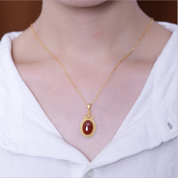 Käsintehty vintage Kulta Riipus