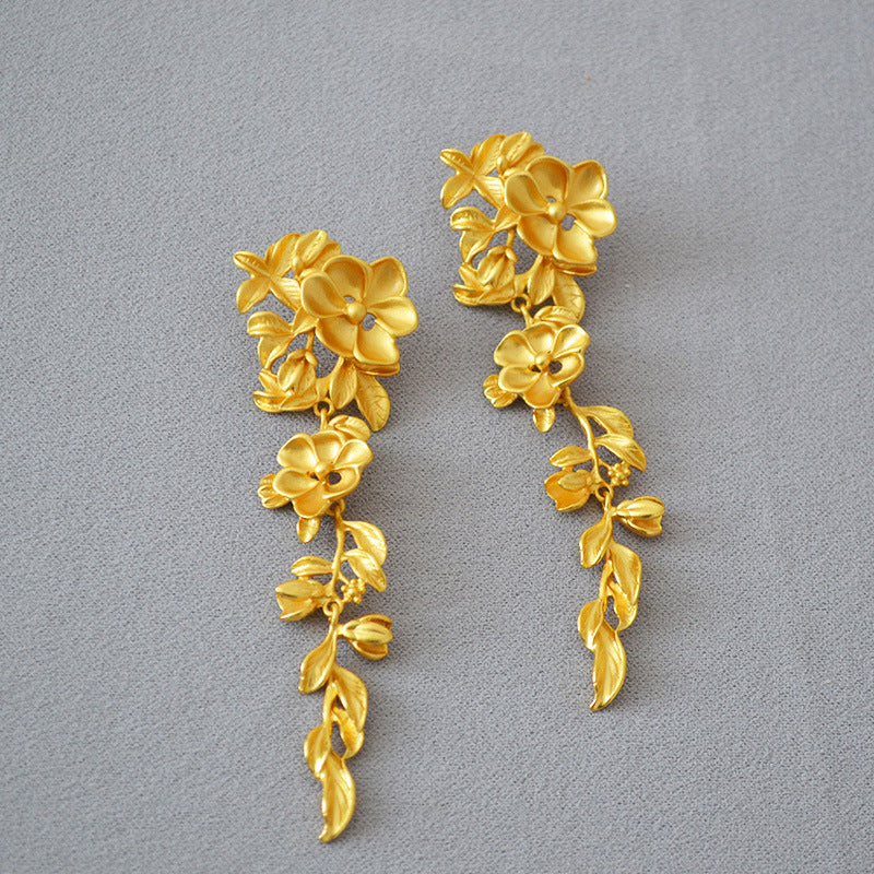 Käsintehty vintage Kulta Korvarengas