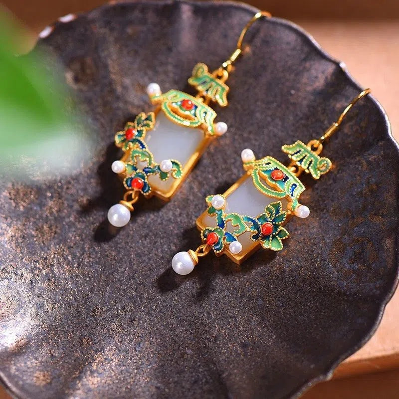 Käsintehty vintage Hopea Korvarengas