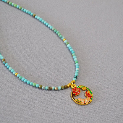 Käsintehty vintage Kulta Kaulakoru