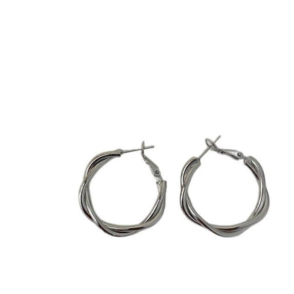 Käsintehty vintage Hopea Korvarengas