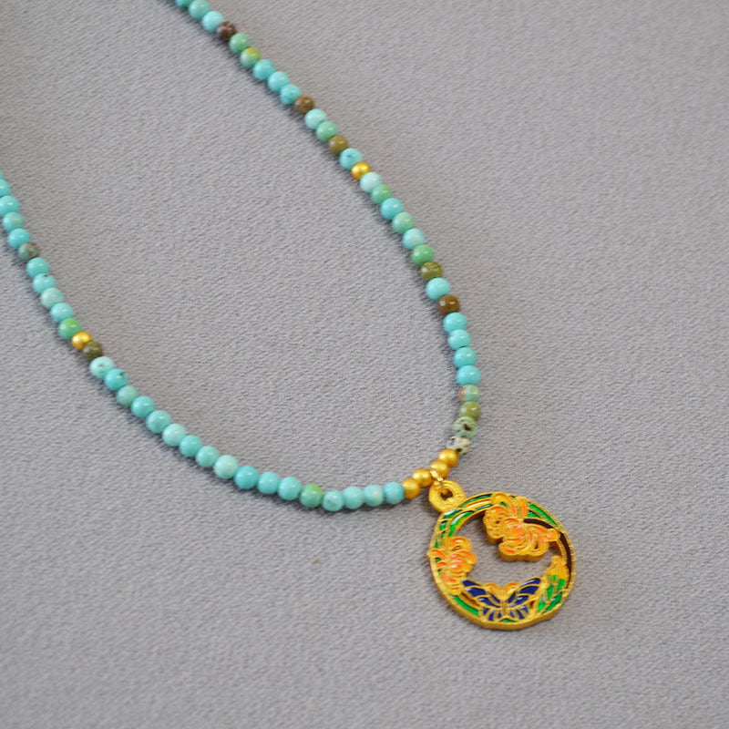 Käsintehty vintage Kulta Kaulakoru