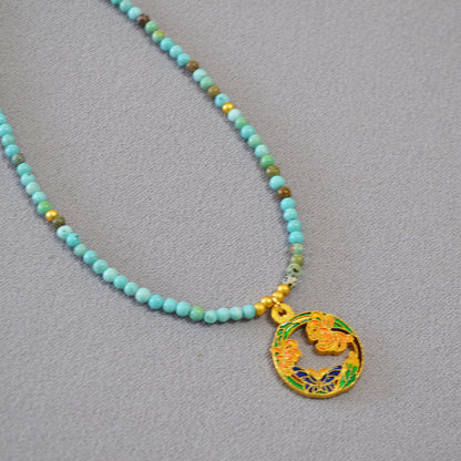 Käsintehty vintage Kulta Kaulakoru