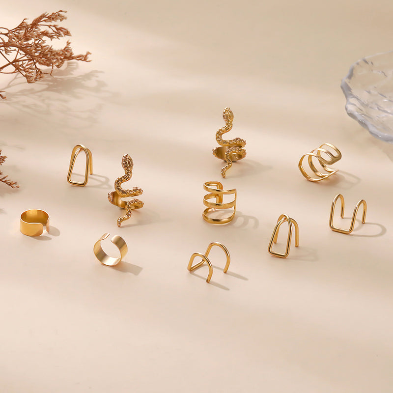 Käsintehty vintage Kulta Korvarengas