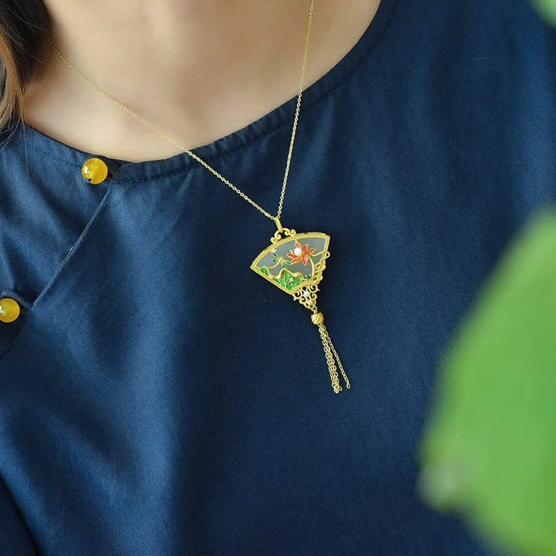 Käsintehty vintage Hopea Kaulakoru