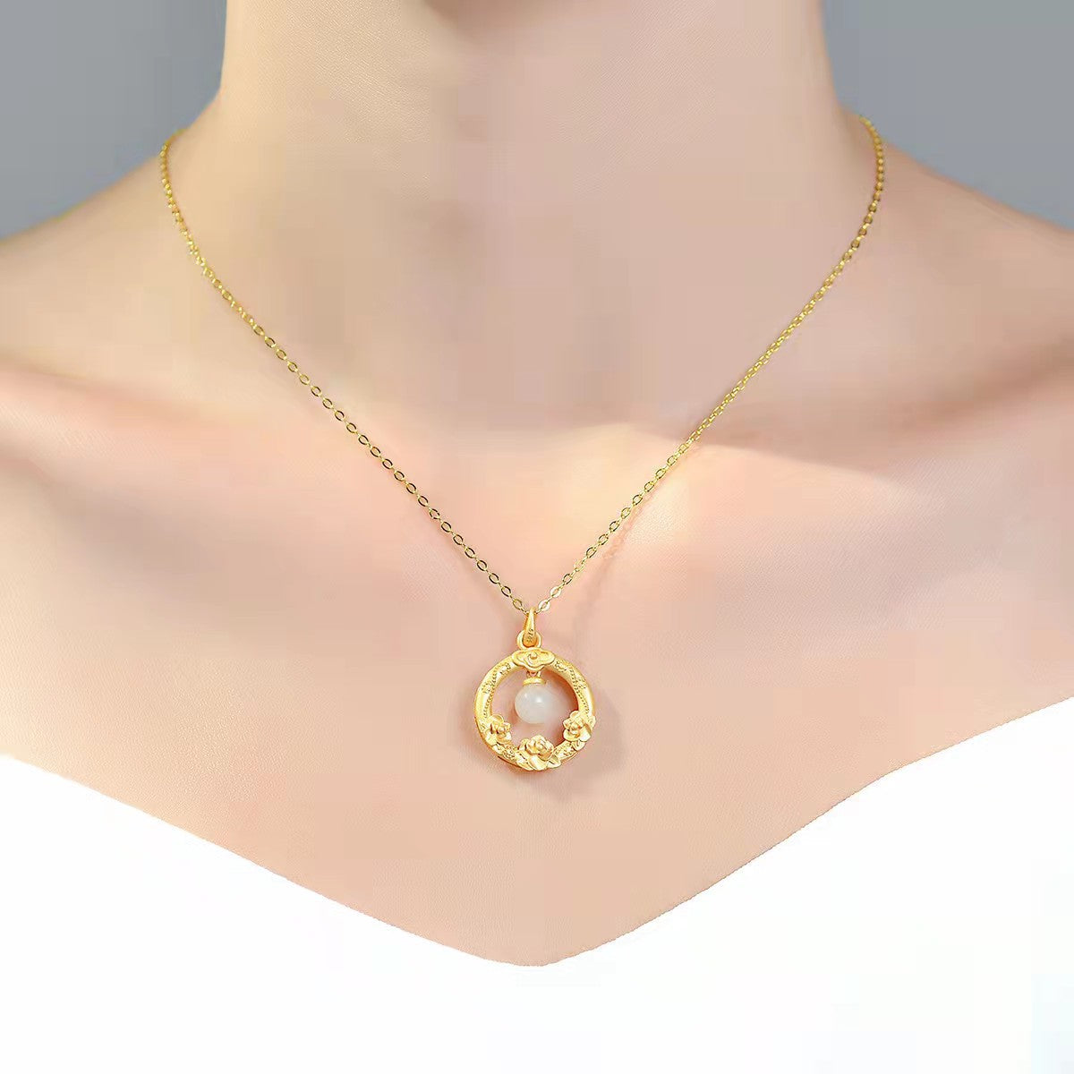 Käsintehty vintage Kulta Kaulakoru