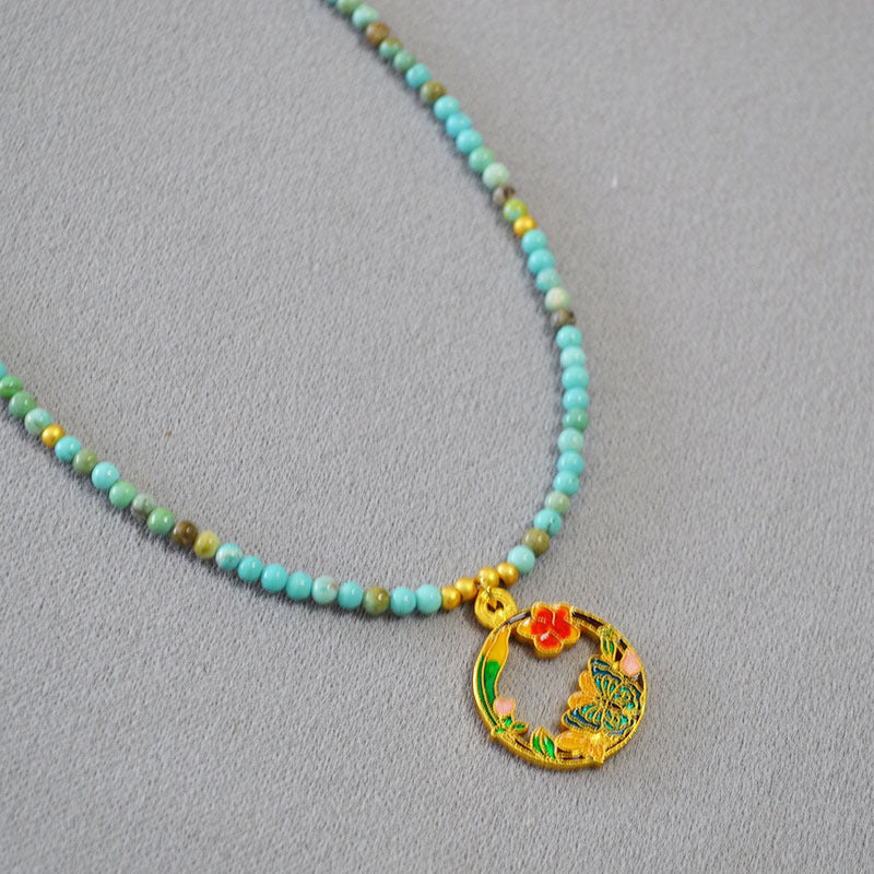 Käsintehty vintage Kulta Kaulakoru