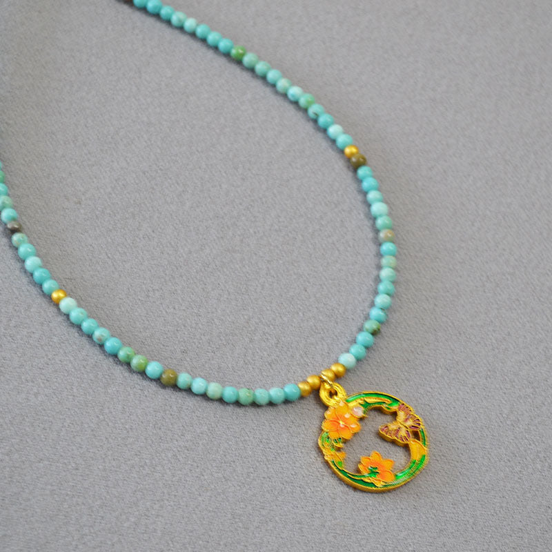 Käsintehty vintage Kulta Kaulakoru