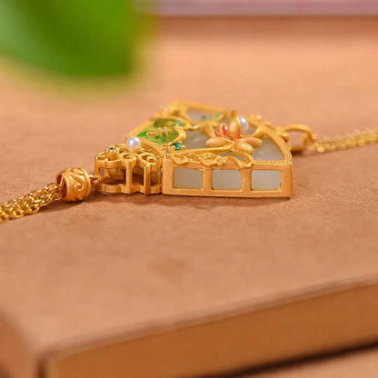 Käsintehty vintage Hopea Kaulakoru