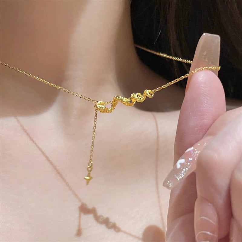 Käsintehty vintage Kulta Kaulakoru