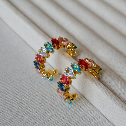 Käsintehty vintage Hopea Korvarengas