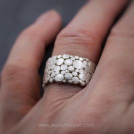 Herkkä käsityö Hopea Sormus