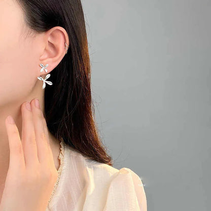 Käsintehty vintage Hopea Korvarengas