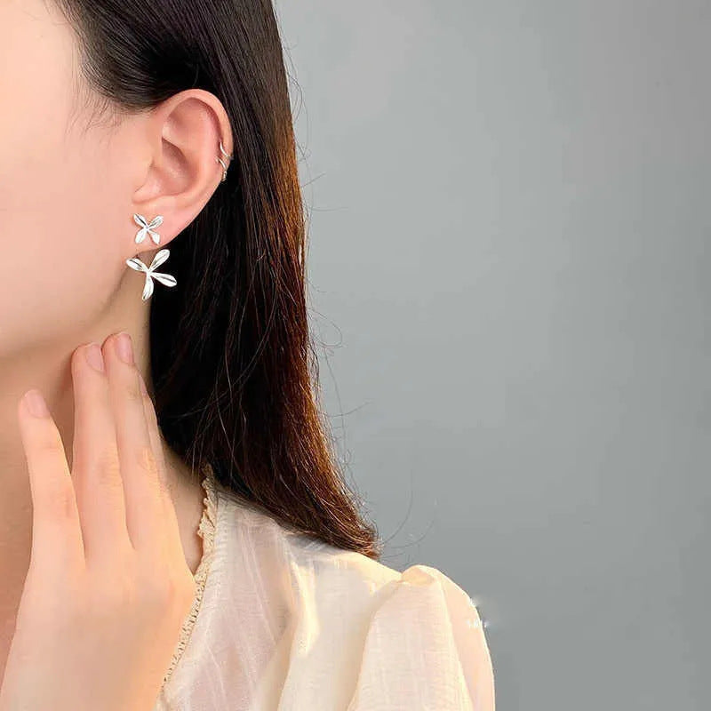 Käsintehty vintage Hopea Korvarengas