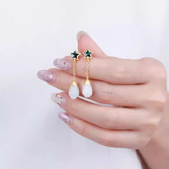 Käsintehty vintage Hopea Korvarengas