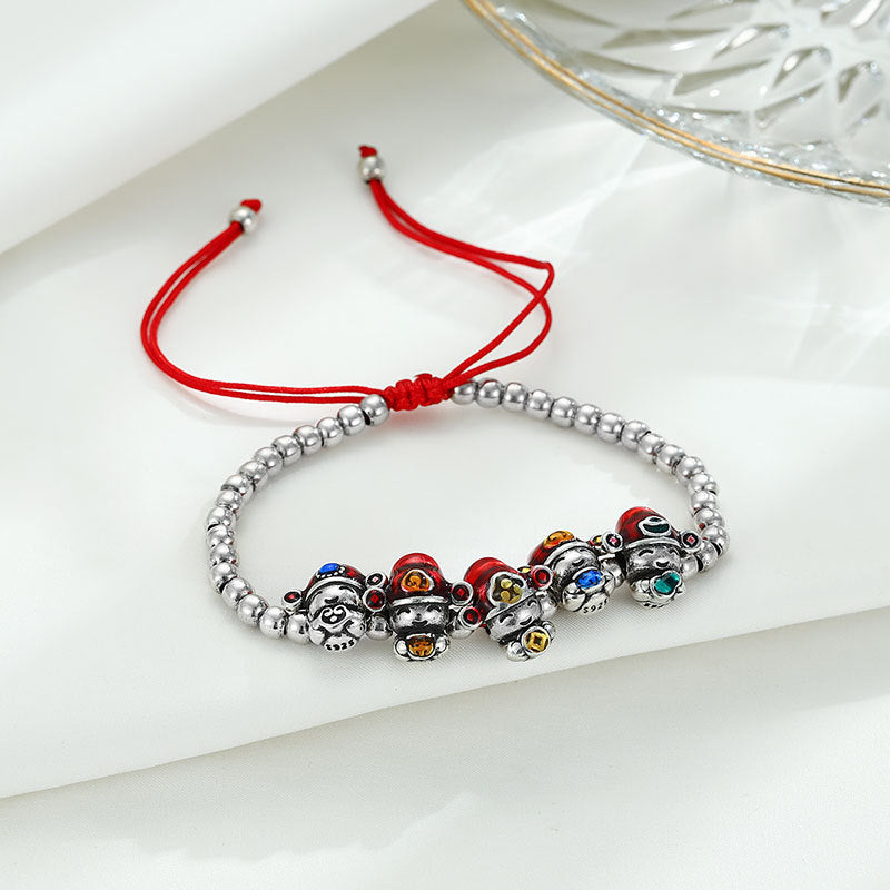 Käsintehty vintage Hopea Rannekoru