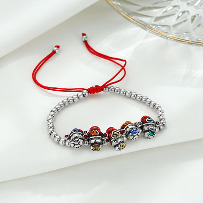 Käsintehty vintage Hopea Rannekoru