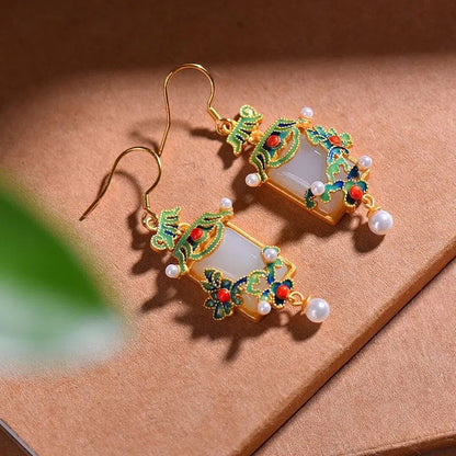 Käsintehty vintage Hopea Korvarengas