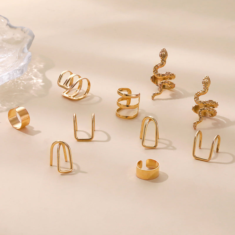 Käsintehty vintage Kulta Korvarengas