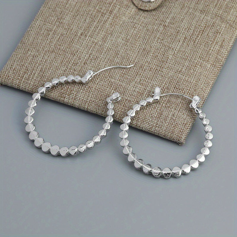 Käsintehty vintage Hopea Korvarengas