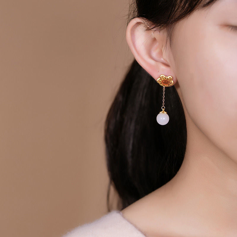 Käsintehty vintage Hopea Korvarengas